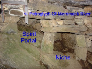 America's Stonehenge - Oracle Chamber - Petroglyph Portal & Niche