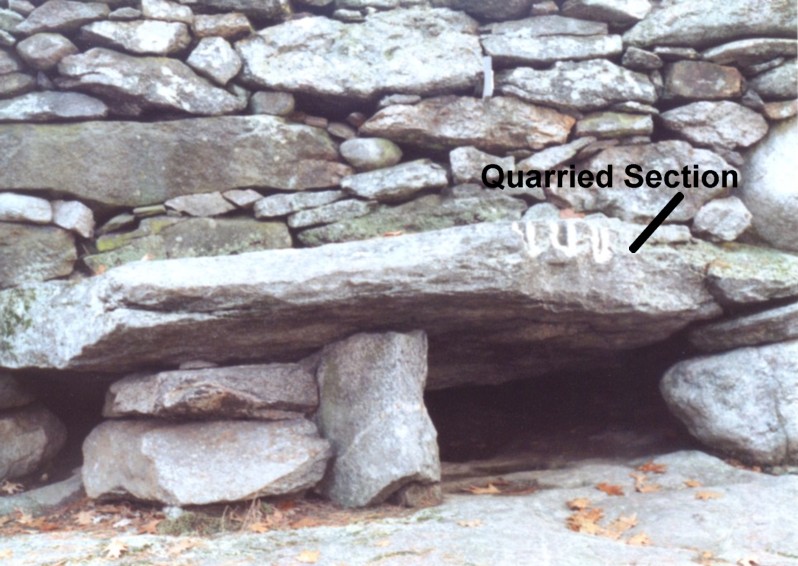 America's Stonehenge Tall Wall Quarrying Evidence