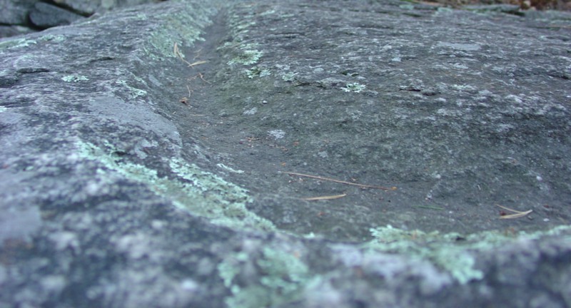 America's Stonehenge - Large Grooved Stoned - Pecked Groove