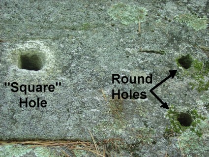 America's Stonehenge Historic Quarrying Drill Holes