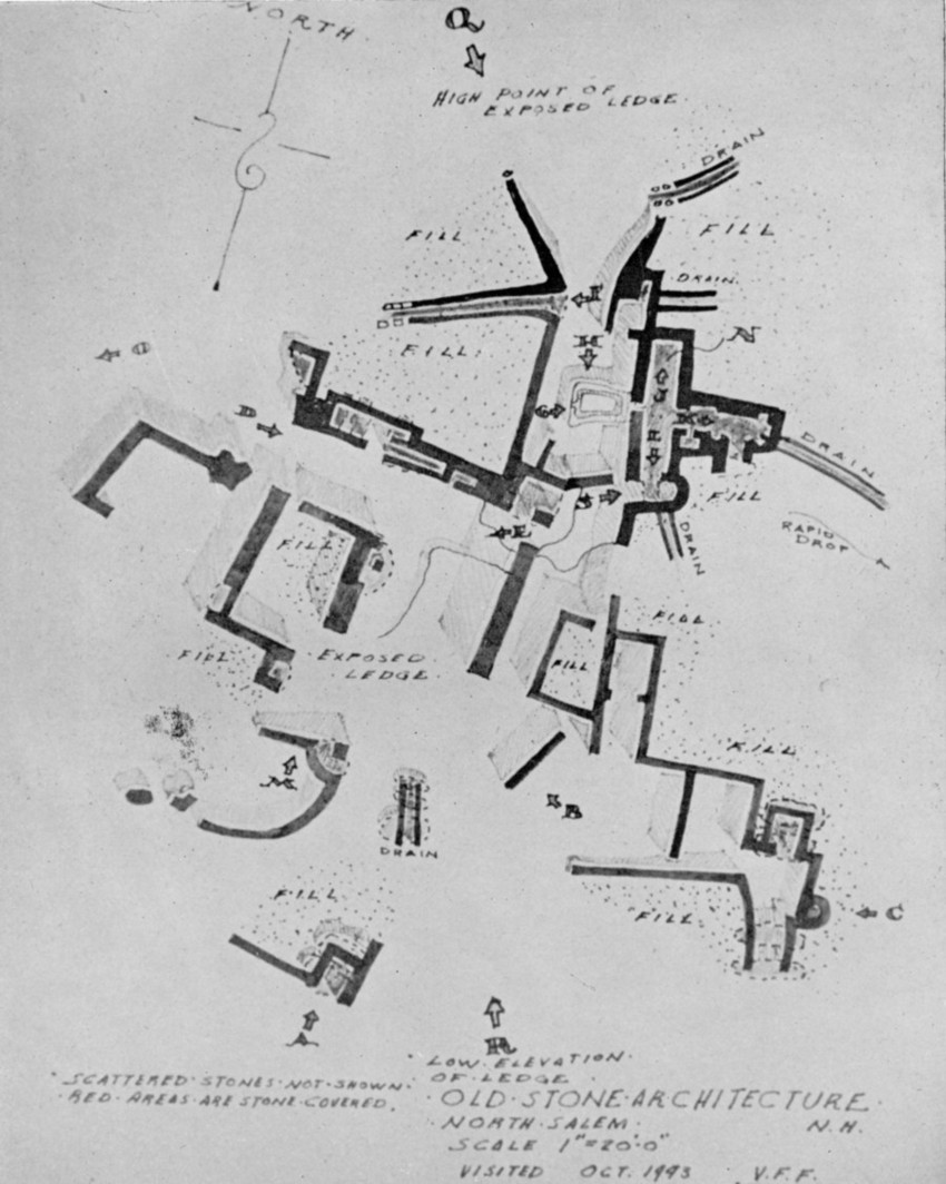 America's Stonehenge 1946 Fagan Site Map