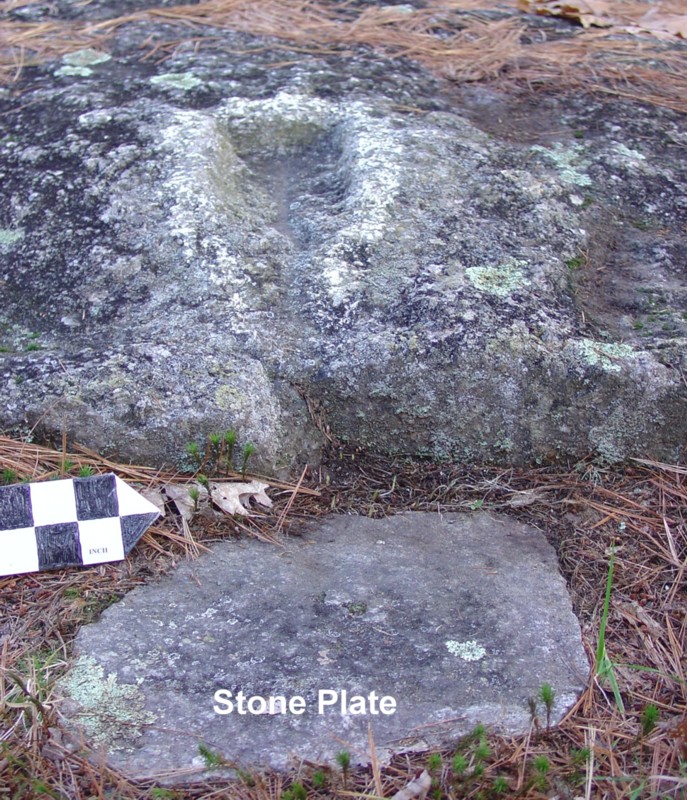 America's Stonehenge - Small Grooved Waterfall Drain - Close-up