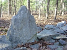 Mystery Hill NH - Winter Solstice Sunset stone