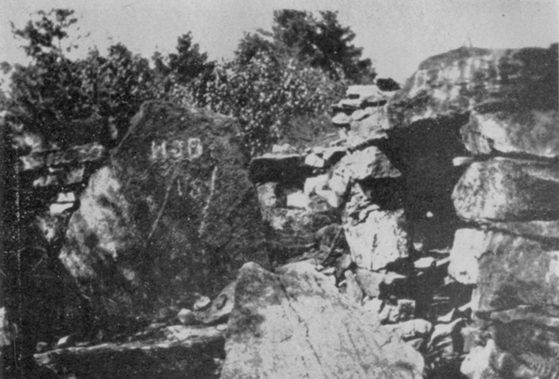 America's Stonehenge circa 1900 Photograph of Oracle Chamber Alcove Entrance